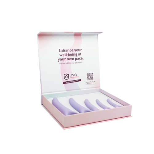 Kit de 5 dilatadores vaginales de silicona médica en caja abierta | Sexpecialista Shop