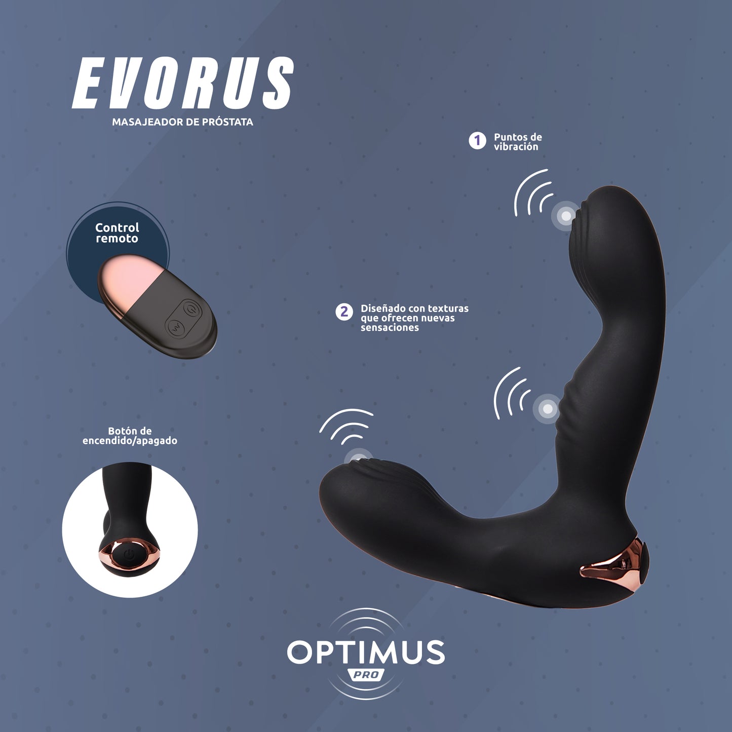 Estimulador de próstata evorus optimus pro