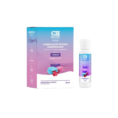 Lubricante saborizado y sensación caliente o frio Elixir