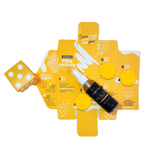 Lubricante saborizado Piña Colada (incluye juego sexual de pareja)
