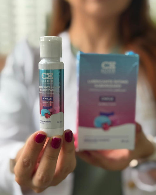Lubricante saborizado y sensación caliente o frio Elixir
